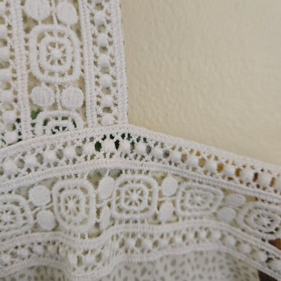 Calypso St. Barth NWT Tropical Palm Tree Crochet Lace Tiered Maxi Dress Size L - Picture 4 of 8